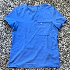 FIGS Ceil Blue One Pocket Scrub Top